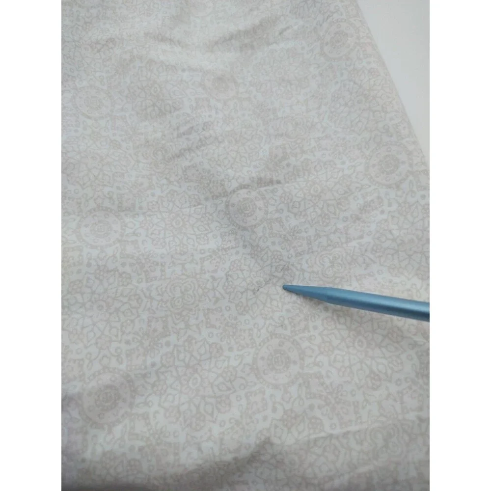 Lauren Ralph Lauren Queen/Full 88x96 White Light Taupe/Pink Floral Flat Sheet